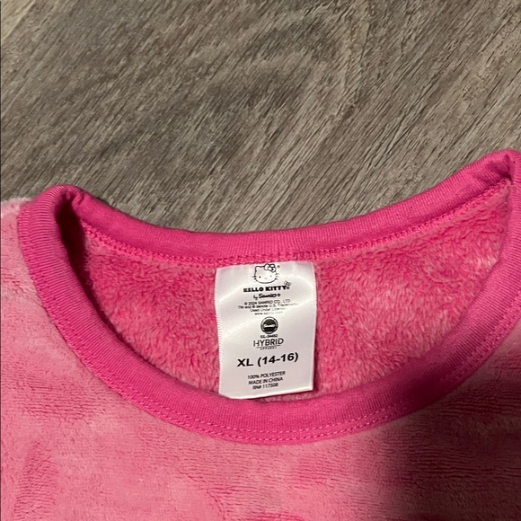 Hello Kitty Vibrant Pink Fleece Shirt - Picture 2 of 6